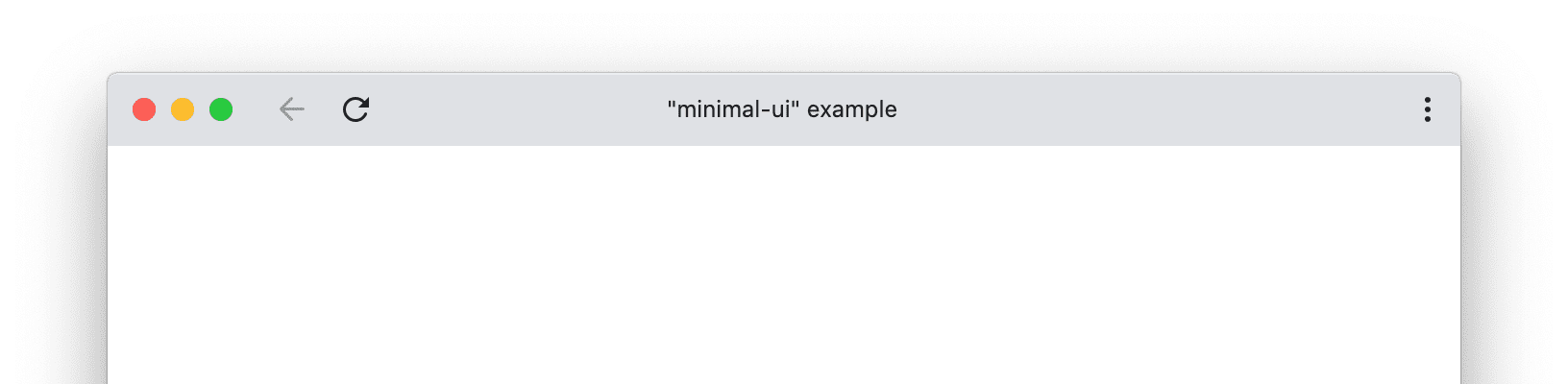 ตัวอย่างหน้าต่าง PWA ที่มีการแสดง UI แบบมินิมอล