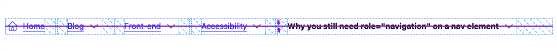 显示面包屑导航与 Flexbox 叠加层对齐的开发者工具
功能。