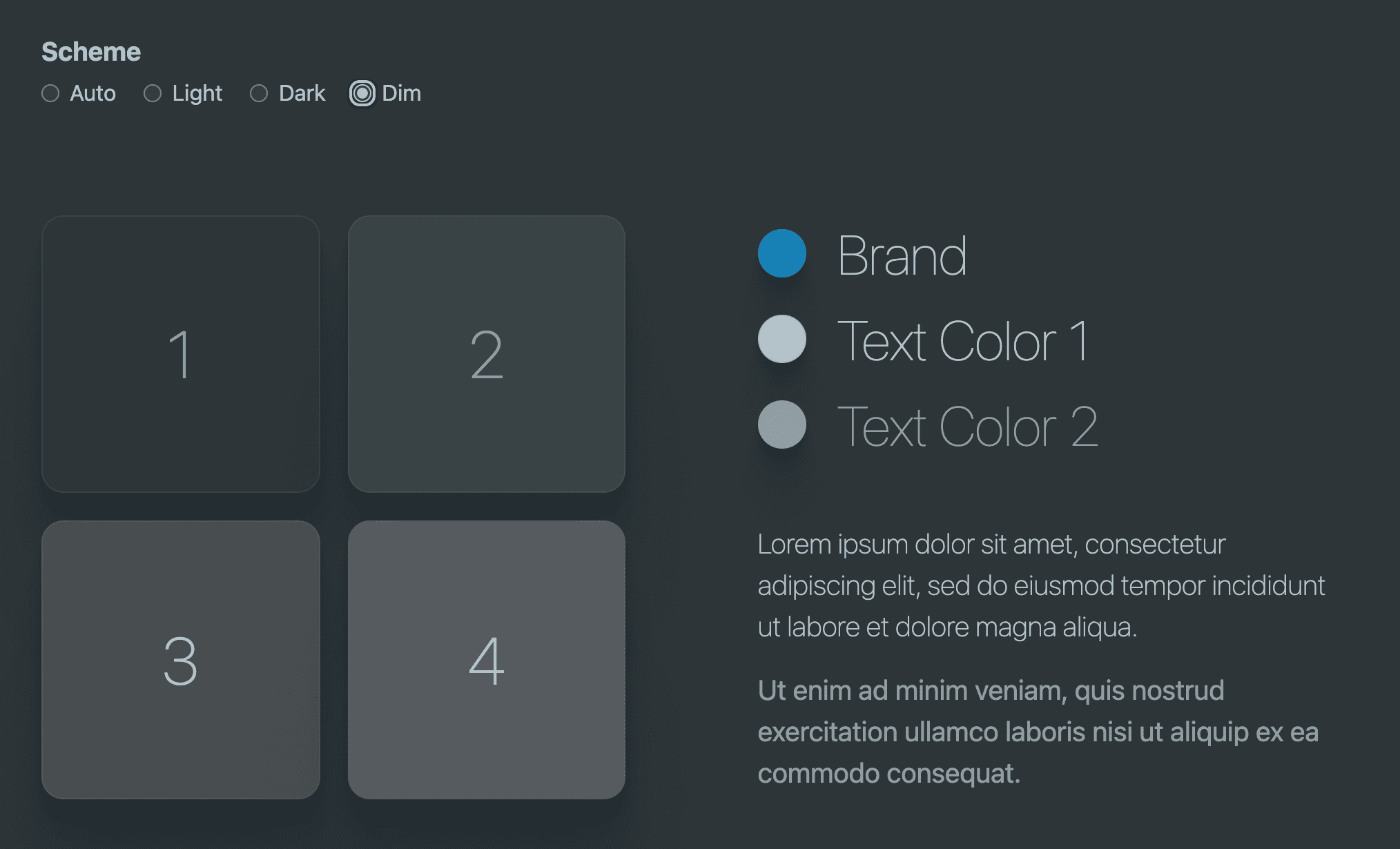 Anteprima dei risultati finali del tema scuro