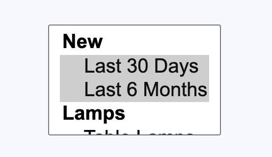 Captura de tela da renderização de um elemento de seleção múltipla na área de trabalho.