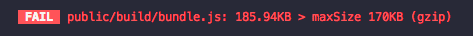 bundlesize CLI 테스트 실패