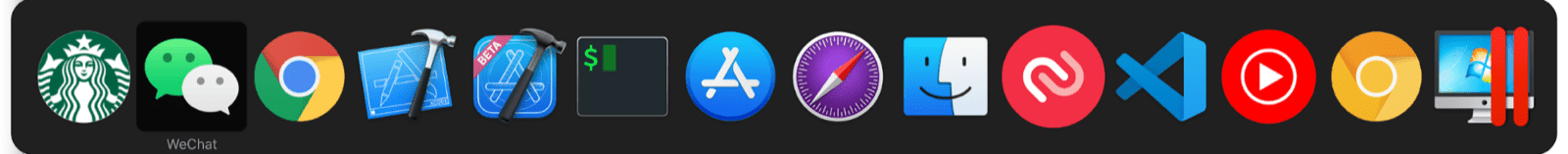 macOS のマルチタスク切り替えツールには、通常の macOS アプリに加えてミニアプリも含まれています。