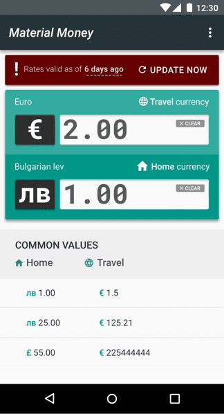 Die Material Money App ist veraltet.