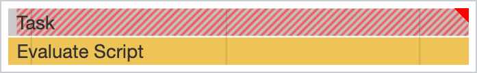 Fonctionnement de l&#39;évaluation du script tel que visualisé dans le profileur de performances de Chrome DevTools. Le travail entraîne une tâche longue au démarrage, ce qui bloque la capacité du thread principal à répondre aux interactions de l&#39;utilisateur.