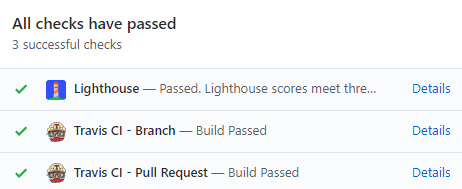 Passing GitHub checks