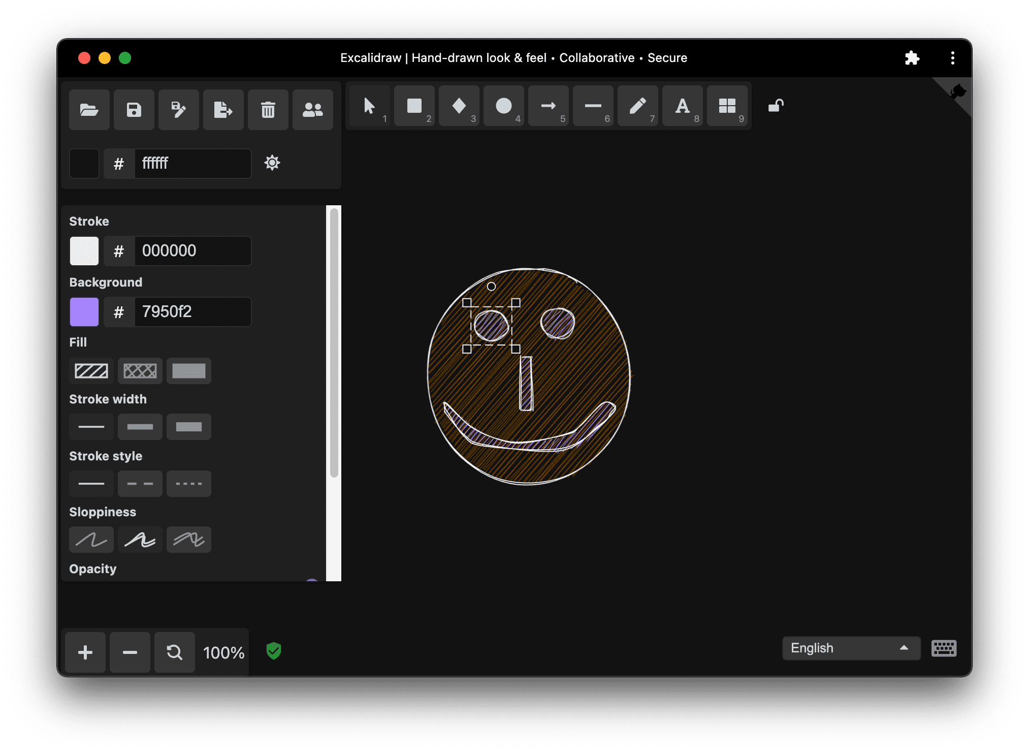 Excalidraw работает в отдельном окне.