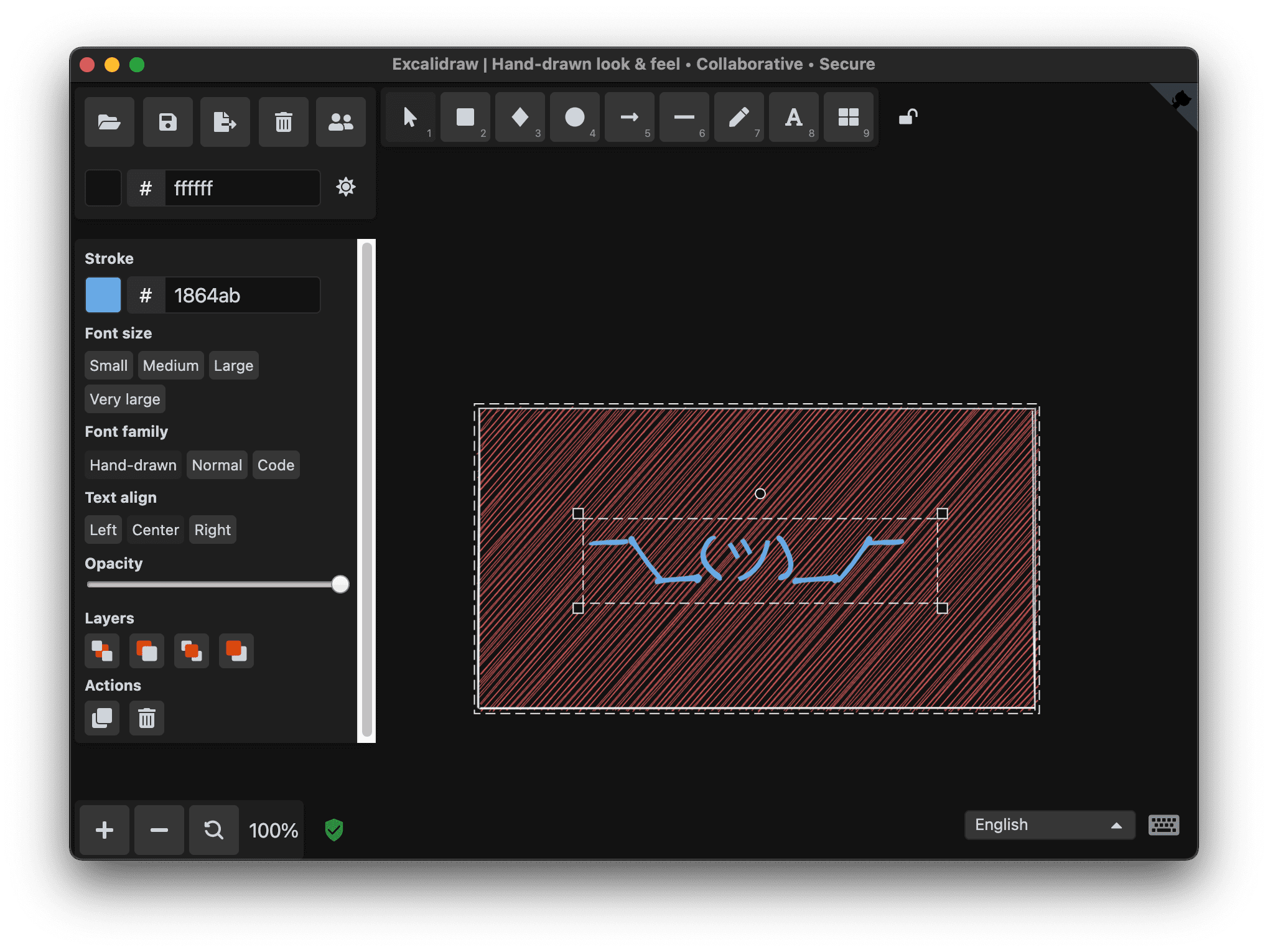 Excalidraw ডেস্কটপ অ্যাপ্লিকেশনটি একটি ইলেক্ট্রন মোড়কে চলছে।