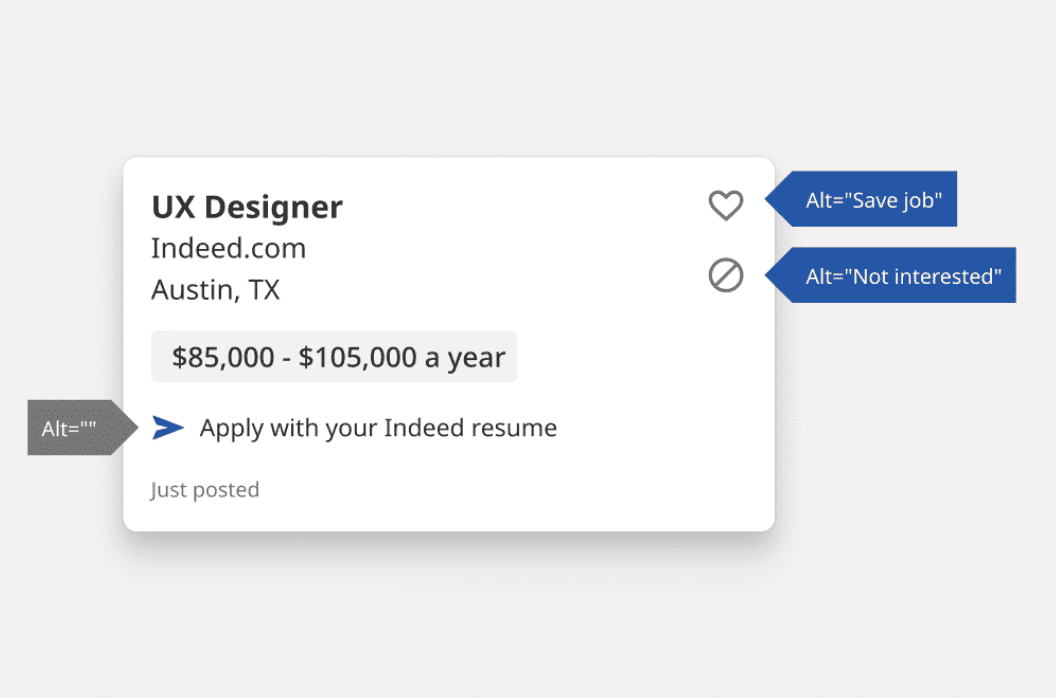 Illustration de conception de trois icônes différentes utilisées sur une fiche d&#39;offre d&#39;emploi.