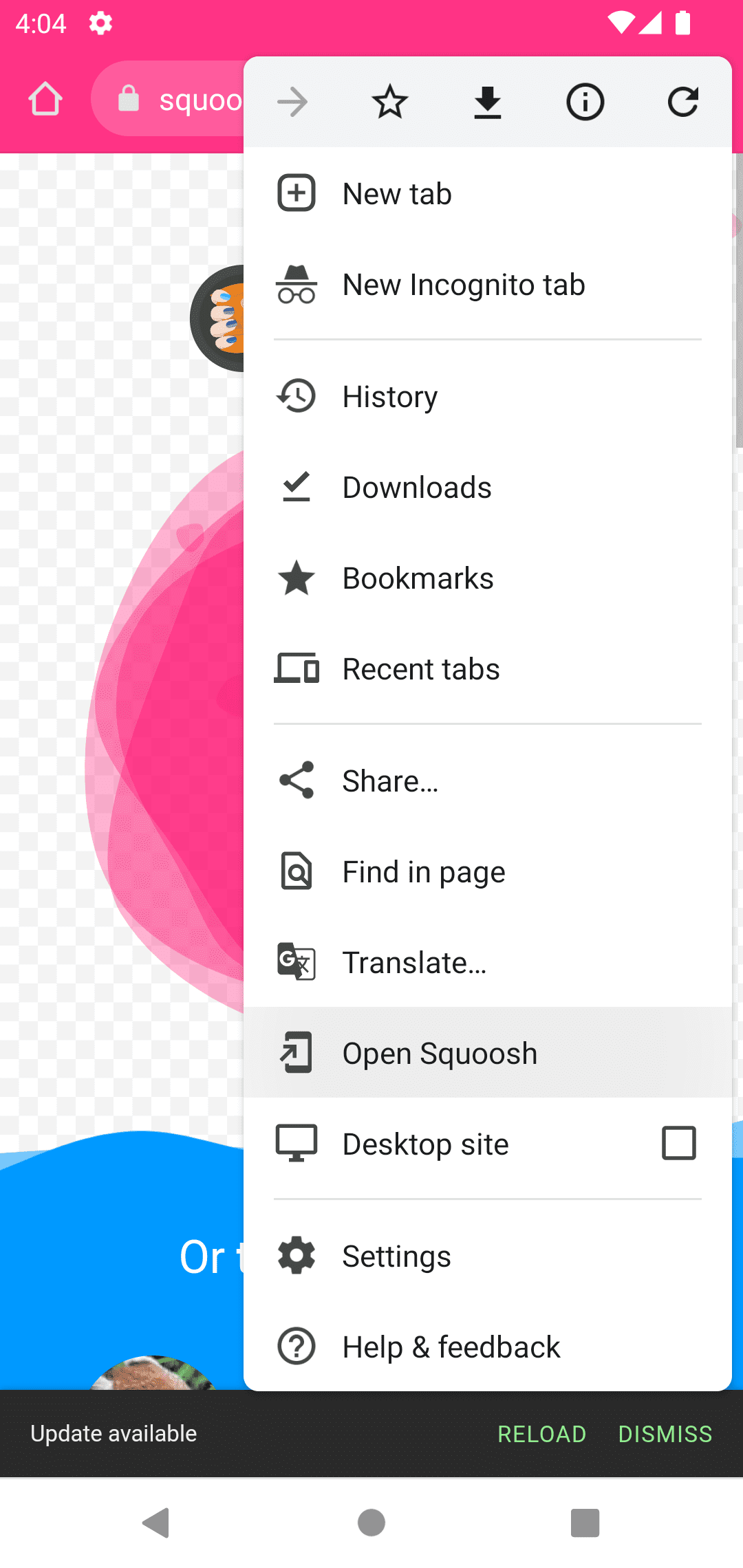 In Chrome für Android wird ein Menüpunkt angezeigt, mit dem eine neue Navigation in einem PWA-Fenster geöffnet werden kann.